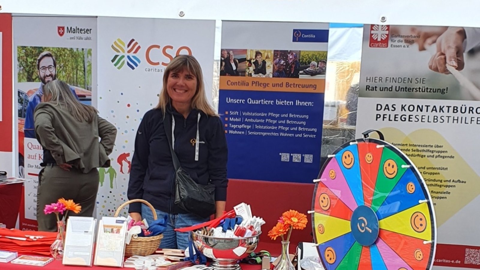 Infostand mit Glücksrad